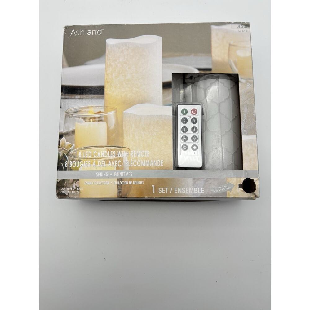 Ashland Candle Collection 8 LED Candles with Remote, New In Box. - Picture 10 of 11
